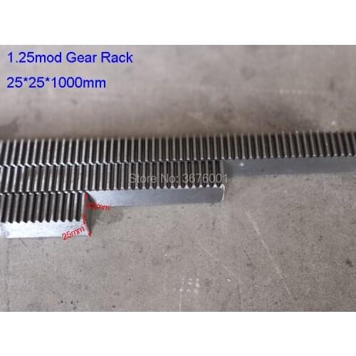 1Pcs 1.25 Mod 25*25*1000mm Gear Rack Precision CNC Rack (Straight Teeth) 1325 engraving Mechine CNC Router