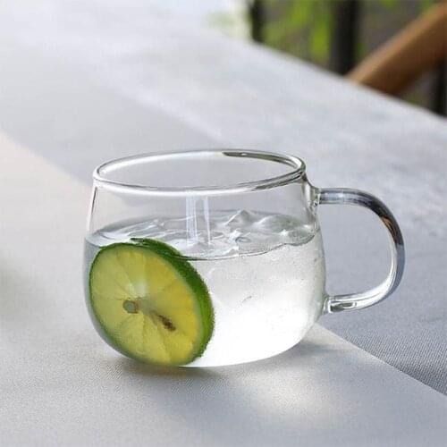 1PC 300ml Glass Cup Drinkware Set My water bottle Daily Drinkware Cup Office Transparent Teaware Giftset Beer Mug Set