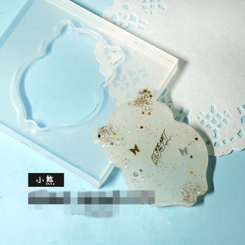 1Pcs Bear Crystal Ball Liquid silicone mold DIY resin jewelry pendant necklace pendant lanugo mold resin molds for jewelry