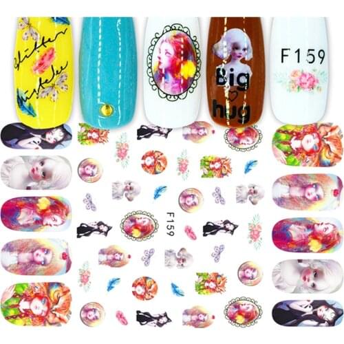 Sika Deer Character Panda Dalmatian Nail Sticker Adhesive Art Nail Art Accessories Decorative Nail Sticker 10PCS