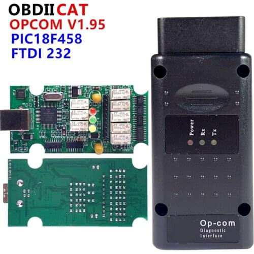 10pcs/lot DHL Free 2019 Top rated OP-COM Opel Diagnostic Scanner V1.95 With PIC18F458 OPCOM OPCOM canbus interface