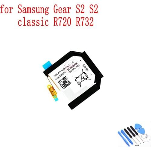 100% NEW Original 250mAh R720 EB-BR720ABE Battery for Samsung Gear S2 S2 classic R720 R732 Smart watch battery