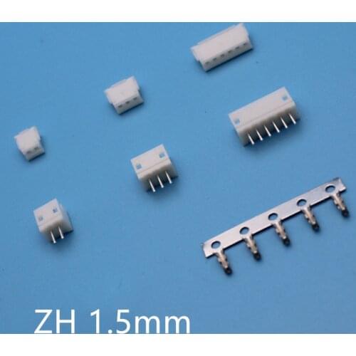 20 Sets JST ZH 1.5mm 2/3/4/5/6/7/8Pin Straight Pin Male, Female Connector socket with crimps
