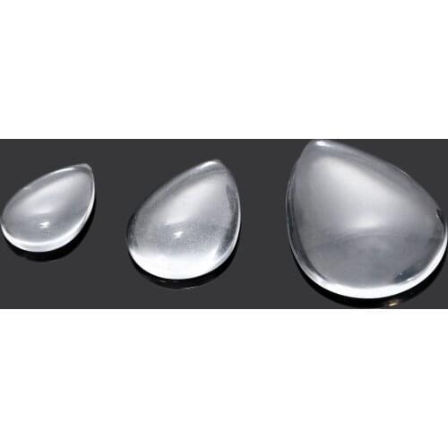 20Pcs Teardrop Clear Transparent Drop-type Flatback Dome Magnify Glass Cabochon Cover Scrapbooking Jewellery Pendants DIY Making