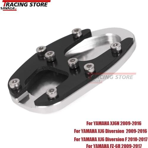 2009-2017 Kickstand Stand Extension Plate For YAMAHA XJ6 Diversion F XJ6N FZ-6R 15 2016 Motorcycle Accessories CNC Side Support