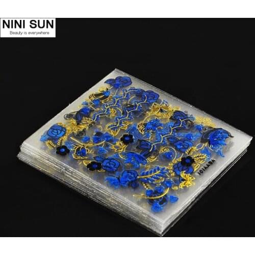 24 Design Flower Butterfly 3D Nail Art Stickers Beauty Summer Style Colorful Nail Manicure Decals Foil Decorations Tools 2016