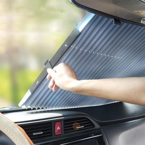 46cm Retractable Parasols Car Sunshade Windshield Front Window Cover Anti SUV Curtain Protector Folding Sun Heat