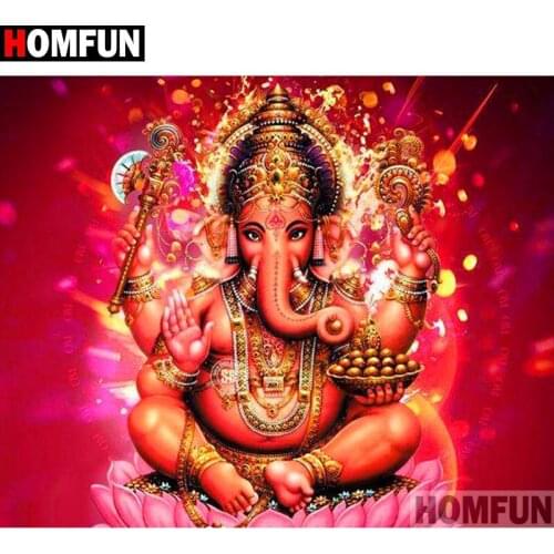 HOMFUN Full Square/Round Drill 5D DIY Diamond Painting "Egyptian elephant" Embroidery Cross Stitch 5D Home Decor Gift A15407