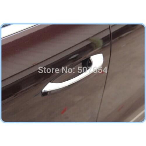 Free shipping! Higher star ABS Chrome 4pcs car Door handle decoration cover, protection sticker for Macan 2014-2017