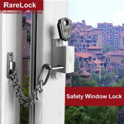 Window Chain Lock for Sliding Door Bathroom Balcony Baby Home Security Office Case Anti-thief Hardware DIY Rarelock MMS89 aa