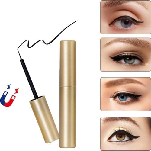Black Long Lasting Waterproof Magnetic Eyeliner Liquid Glue Free Eye Liner Pen Pencil Makeup Cosmetic Beauty Tool Quick Dry