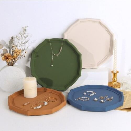 Handmade Wooden Dessert Trays Fruit Cake Food Tray Wedding Table Decoration Creative Simple Makeup Jewelry Ring Display Props