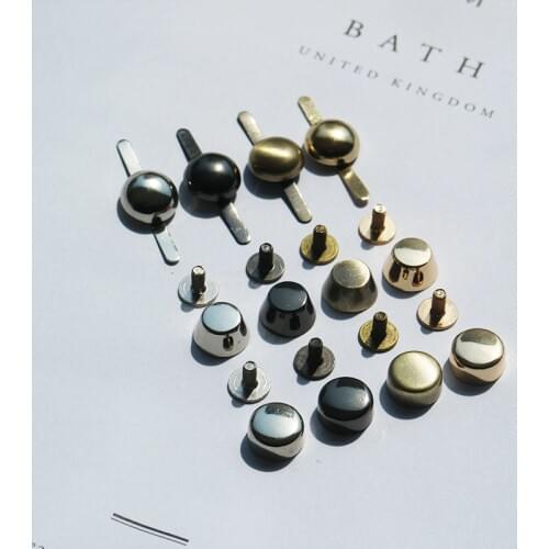 1.2cm Screw Bag Parts Rivet Bag Accessories Manual Metal Screw Bag Bottom Nail Foot Nail Diy Parts Zinc Alloy High Quality
