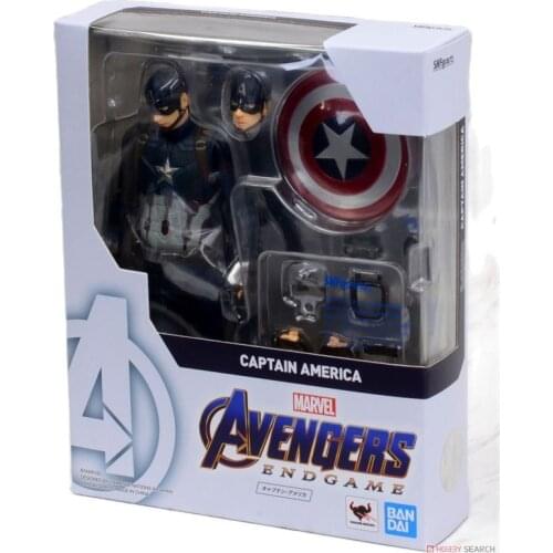 Original BANDAI S.H.Figuarts Avengers: Infinity War Captain America PVC Action Figure Collectible Model Collectible Toy Children