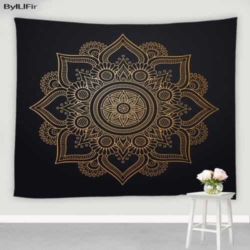 Mandala Flowers Printing Tapestry Simple Art Design Bohemian Wall Hanging Screen Bedroom Dormitory Hippie Decorative Tapestries