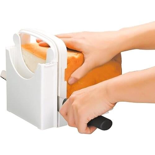 Toast Bread Slicer Toast Cutting Tool Foldable Loaf Cutter Rack Cutting Guide Slicing Tool Practical Bread Cutter Loaf Kitchen