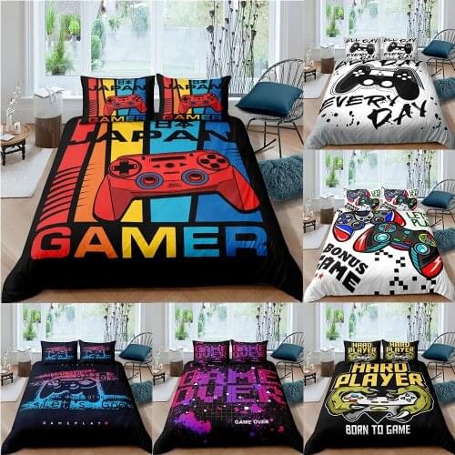 Bedding Set Game Gamepad Printed Comforter Cover Duvet Cover For Home Room Decoration Twin Full Queen King Double Single Size