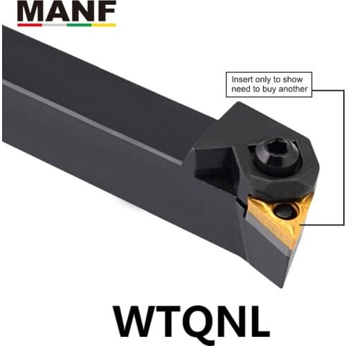 MANF WTQNR-2020K16 32cm Cutting Tools For Lathe Indexable Lathe Tools Holders CNC Lathe Machining Arbor Toolholder WTJNR2525M16