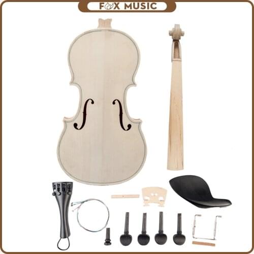 1/8 1/4 1/2 3/4 4/4 Size Violin DIY Kit Natural Solid Maple Violin Parts Handwork Assembly Violin Luthier Parts Accessories