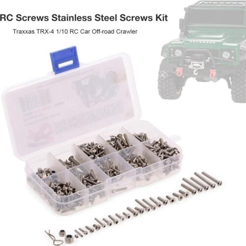 RC Screws Stainless Steel Screws Kit for Traxxa 1/10 RC Car Off-road Crawler Spare Parts