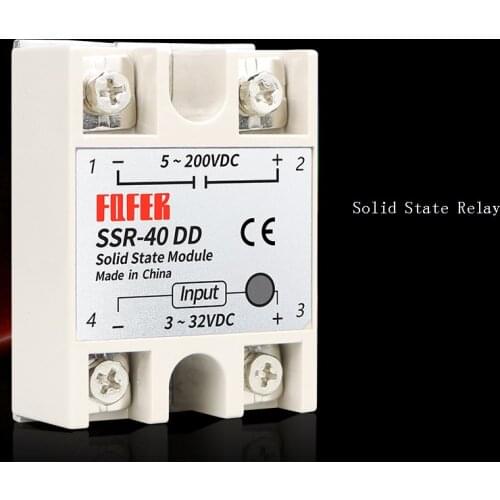 Single phase solid state relay SSR-25DD 10DD 40DD 60DD 80DD 100DD DC control DC 10A 25A 40A 60A 80A 100A