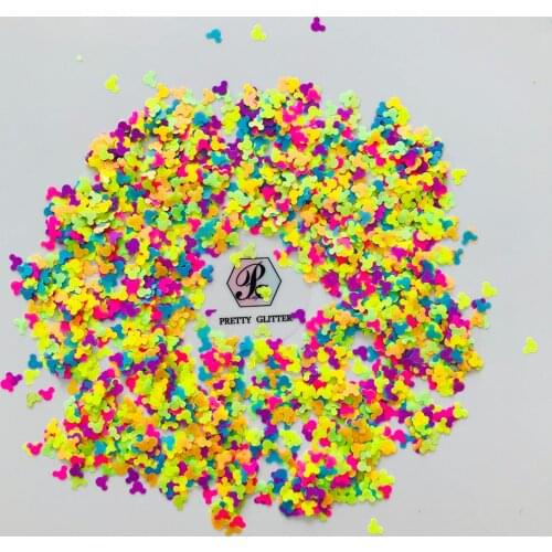 PrettyG 1 Box Mouse Head Color Mixes Sequins for Resin DIY Making Art Craft Nail Makeup Decoration Accessories