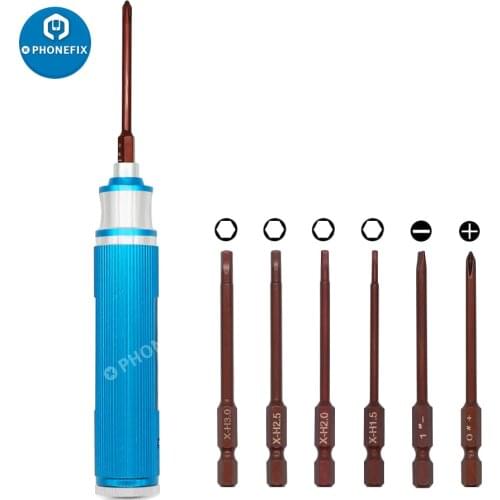 Professional 6 In 1 Hex Screw Driver Set Wrench Tool Kit Durable Aluminum Hexagon Screwdriver for Multi-Axis FPV Racing Drone