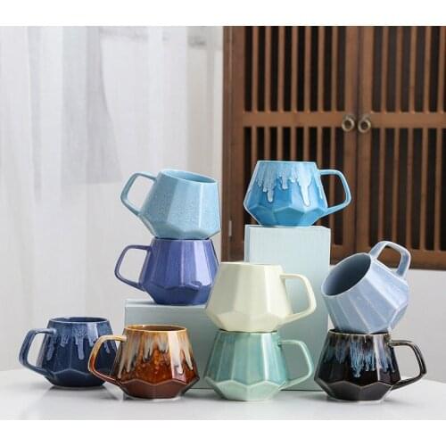 Factory direct sales kiln into creative ceramic mug coffee cup personality ceramic cup water cup trend teac cup