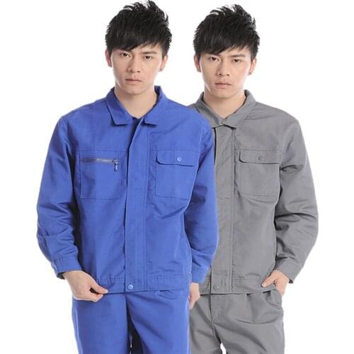 Work Clothing For Men Long-sleeve Working Uniforms Jackets Pants Thick Canvas Auto Repair Workshop Labor Welding Suit Coveralls