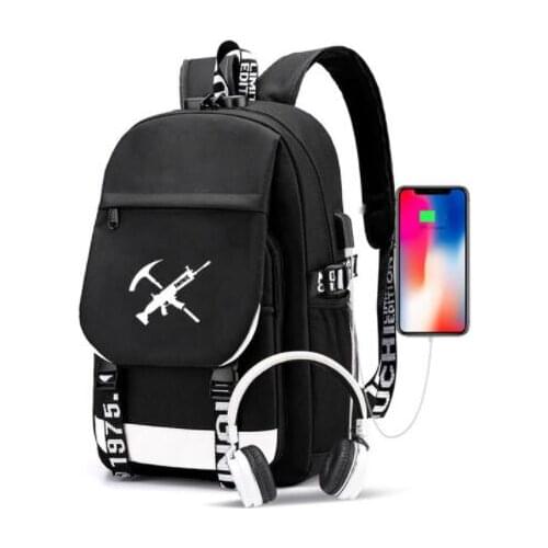 FORTNITE Backpack Games USB Charging Teenagers School Bag Mochilas Backpack Women Men Laptop Backpack