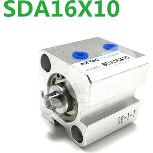 SDA16X5 SDA16X10 SDA16X15 SDA16X20 SDA16X25 SDA16X30 SDA16X35 SDA16X15B FSQD AIRTAC Pneumatic Compact Cylinder SDA SDA16 Series