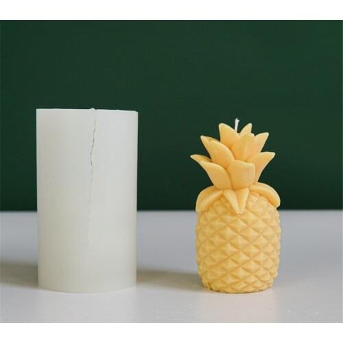 1PC Simulation Pineapple Silicone Candle Mold Aromatherapy Stones Mold Reusable Novel Silicone Mould Cake Chocolate Pudding Mold
