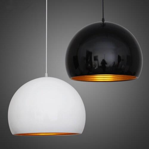 Modern simple ball pendant light fixture luminaire aluminium alloy hanging lamp restaurant cafe bar droplight kitchen decorate