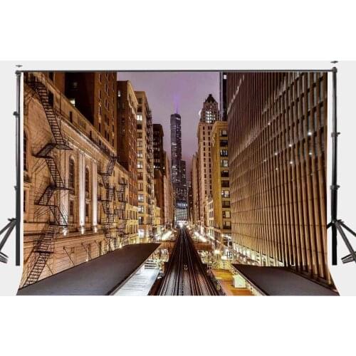 7x5ft Photography Backdrop City Night Scene Photography Background Studio Props