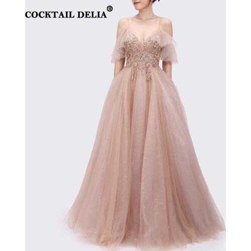 Champagne Backless Beading Evening Dresses For Teenager Elegant Ceremony Long Party Dress Formal Celebrity Spaghetti Strap