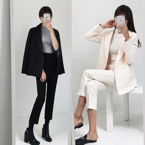 Women Casual Office Business Suits Formal Work Wear Sets suit jacket + Elegant Pant Suitstwo piece set womens suit