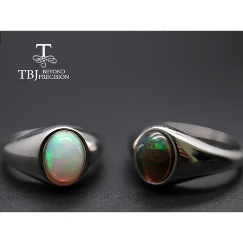 Natural Opal Ring oval 7*9mm gemstone women Ring simple elegant fine jewelry 925 sterling silver tbj promotion