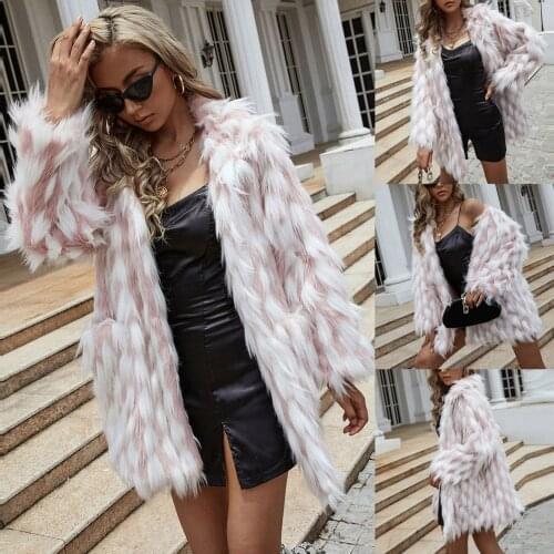 Women Fuzzy Open Coat Front Winter Comfy Cardigan Coat Artificial Fur-grass Warm Winter Outwear Jackets Кардиган Fast Shipping