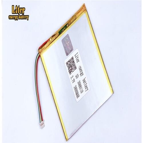 1.0MM 5pin connector Lipo Tablet PC 3.7V 3088110 3090110 3800mah Rechargeable li-polymer battery