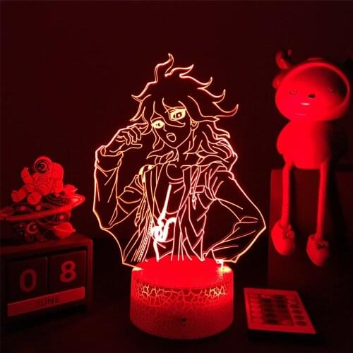 3d Led Lamp Anime Danganronpa Nagito Komaeda Figure for Kids Bedroom Decoration Night Light Birthday Gift Room Decor Desk Lamp