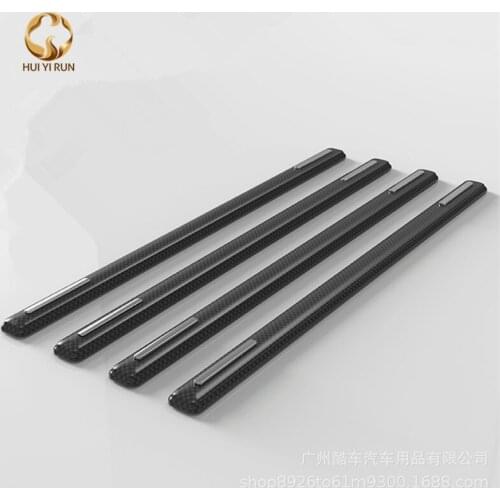 4PCS Car door anti-collision strip carbon fiber open door edge strip universal anti-scratch scratch-resistant stickers