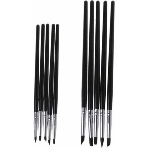 5 Styles Soft Clay Resin Smearing Sticks Epoxy Resin Coloring Daubed Silicone Pens Color Shaper Sculpting Painting Tools