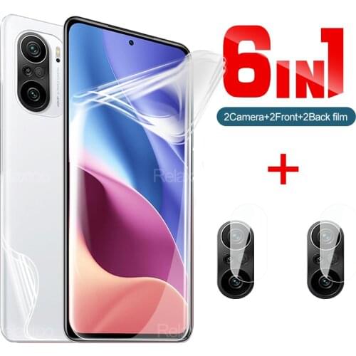 6 in 1 Hydrogel Protector Film For Xiaomi Redmi K40 Pro Plus On Xiami Redmy K 40 40Pro Phone HD Clear HD Protective Camera Glass