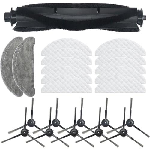 AD-23Pcs for Roidmi EVE Plus Robot Vacuum Cleaner Main Brush Side Brush Mop Cloth Disposable Clean Cloth Replacement Parts