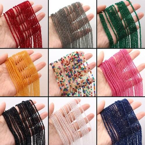 3mm Natural Gemstone Beads Small Faceted Shiny Bling Color Loose Bead for Jewelry Making Necklace Bracelet for Women gift