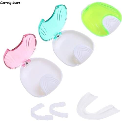Fake Teeth Case Dental Orthodontic Retainer Mouth Guard Denture Storage Box Oral False Teeth Cleaning Box Hygiene Supplies HOT