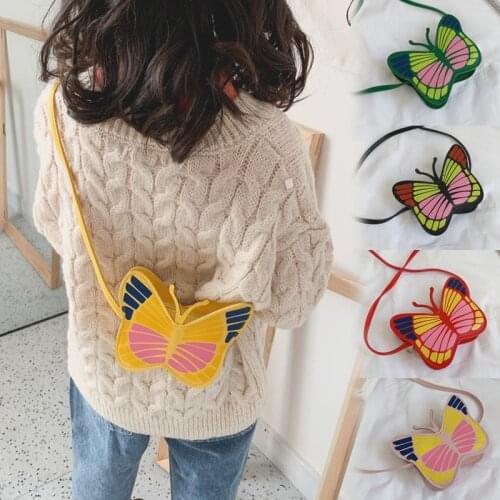 Butterfly Children Girls Handbag PU Shoulder Bag Kids Baby Girl Satchel Tote Purse Bags Toys