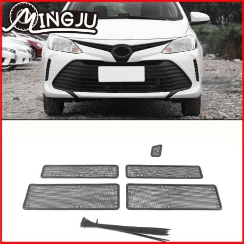 For Toyota Vios 2019 2020 2021 Car Accessories Front Grille Insert Net Anti-insect Dust Garbage Proof Stainless Cover