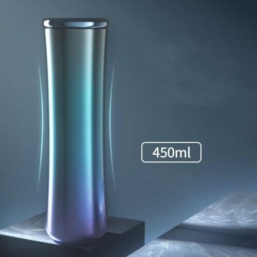 Gradient Color Thermos Bottle Portable Thermos Coffee Thermo Mug Stainless Steel Thermal Mug Office Thermos Bottle Lovers Thermo