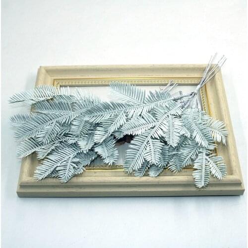 6pcs Mini Artificial Grass Iron Tree Plant Artificial Flowers Wedding Christmas Decoration DIY Scrapbook Wreath Fake Flowers